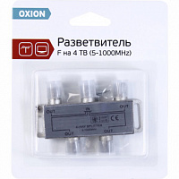 Разветвитель F на 4 TV Oxion