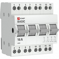 Трехпозиционный переключатель EKF 4P 63А