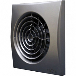Вентилятор осевой вытяжной с обратным клапаном Era Aura 5C dark gray metall 125 мм