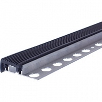 Профиль угловой с нескользящей ПВХ-вставкой для плитки Лука 10.5 мм ширина 28.4 мм черный 2.5 м