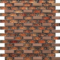 Мозаика Artens оранжевая 300х300х8 мм 0.09 м2