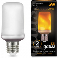 Лампа Gauss LED T65 Flame 5W E27 20-80lm 1500K