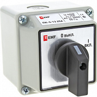 Переключатель EKF ПК-3-13 25А 3P ВКЛ-ВЫКЛ IP54
